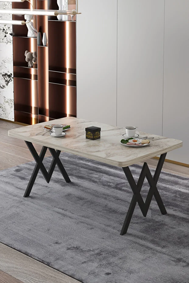 Mutfak Yemek Masası W Metal Ayak 70x110 Mutfak Masası Yemek Masası Çalışma Masası